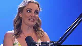 ozzie blonde milf charlie forde fingers her pussy to orgasm during steamy podcast interview