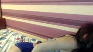 arinawild cums hard in webcam show. petite brunette orgasms from brutal pounding