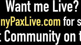 gorgeous redhead penny pax flashes wet pussy to horny photographer in fishnets