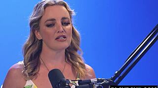 ozzie blonde milf charlie forde fingers her pussy to orgasm during steamy podcast interview