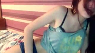 arinawild cums hard in webcam show. petite brunette orgasms from brutal pounding