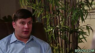 Fiery redhead teen pornstar bends over begging for hardcore doggystyle cum in mouth