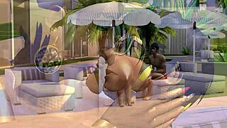 Giant-titted resort owner gets banged hard in hot hooters 3 sims 4 game action