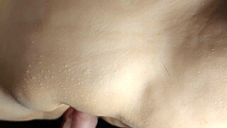 Double stuffing her fuck doll holes ass and pussy up close nonstop