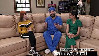 Who fills Ditria Rose's pussy with creampie in this POV?