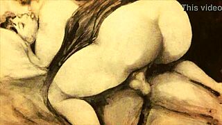 check out these vintage erotic big ass and tits drawings 😍📽️✨