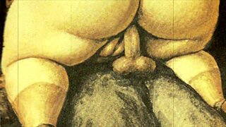check out these vintage erotic big ass and tits drawings 😍📽️✨