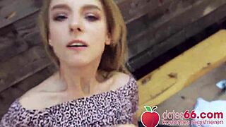 Blonde Teenie Tourist Lily Ray's First Outdoor Public Cowgirl Ride And Cum Swallow Full Scene