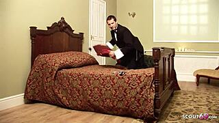 big boobed ebony goddess wife seduces hotel boy for interracial cheating fuck