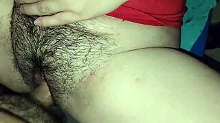 hey while we're watching tv my stepsis lets me fuck her tight pussy