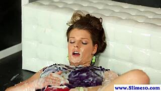 euro babe masturbates gloryhole bukkake in high def