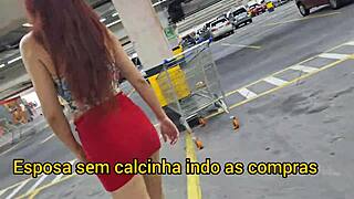 Wife Flaunts Bare Ass No Panties Public Streets