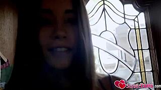 bratty stepsis aria lee sneaks home late gets punished sucking cock in garage