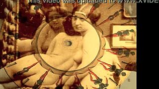 VINTAGE beaver reveal in antique hairy pussy close-up from retro old-school porn