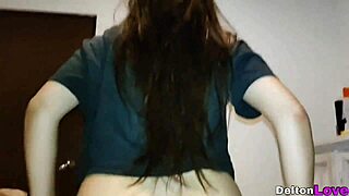 pov of this amateur couple pounding hard till he creampies her tight ass 😈