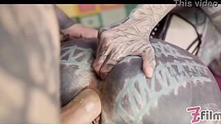 Anal Queen Anuskatzz in Tight Corset Rams Metal Toy Then Takes Huge Dick Assfucking Till She Squirts