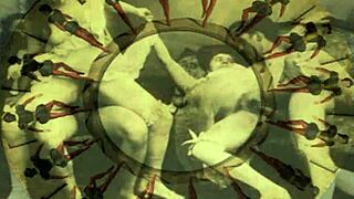 VINTAGE beaver reveal in antique hairy pussy close-up from retro old-school porn