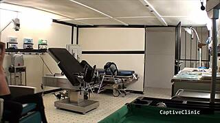 kristen martinez spreads pussy in latex handcuff fetish