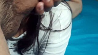 petite mexican cutie slurps cock like a pro amateur blowjob
