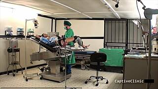 kristen martinez spreads pussy in latex handcuff fetish