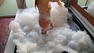 spy on busty latina getting assfucked in bath?