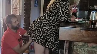 Rough doggystyle slams her fat ass until cum drips down