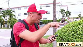 hunting tiny shy tattooed brunette teen on sofa leads to hardcore deepthroat doggystyle and condom cowgirl pounding