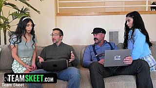 hey delilah and sona, stepdads teach you erotica's banging power