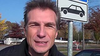 Picked up this big ass milf for deepthroat blowjob and facial cumshot