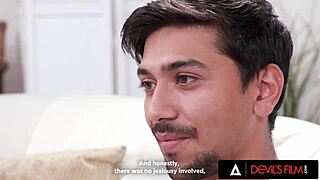 Gorgeous scarlit scandal and kayley gunner swap hot cum after rough threesome pounding 😈💦