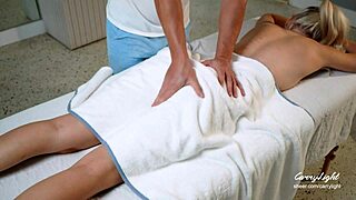 fake masseur fingers oiled milfs to squirting orgasms in public spa