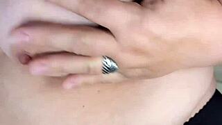 thick busty granny wife strips lingerie revealing hairy pussy and huge tits naked