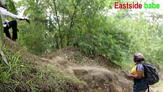 horny for chubby ebony milf riding big black cock outdoors??