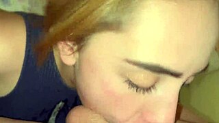 amateur babe gags on rough sloppy facefuck with deepthroat choking and cum mouthful