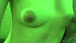 Shy Japanese college teen with big tits joins moaning hairy orgy for uncensored creampies