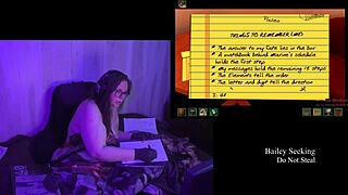 Brunette BBW's Big Natural Tits Bare in Naked Remaster Playthrough Part 4