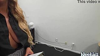 omg milf misty caitlin's office pov turns into hot creampie pounding at work!! 💦👅