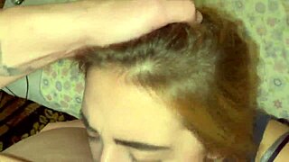 amateur babe gags on rough sloppy facefuck with deepthroat choking and cum mouthful