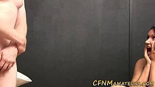 Classy Amateur Babe In Heels Gives Intense CFNM Handjob To European Fetish Guy