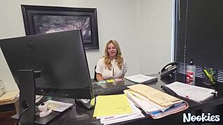 omg milf misty caitlin's office pov turns into hot creampie pounding at work!! 💦👅