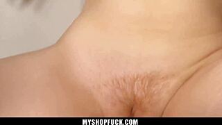 hey ava davis caught shoplifting? officer billy's got you in the backroom for some deepthroat questioning now