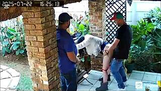 yo, spycam catches my wife taking creampie dp from my two best friends while i'm at work!!