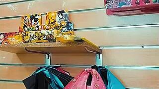 im fingering my slutty pussy with toys at the store now