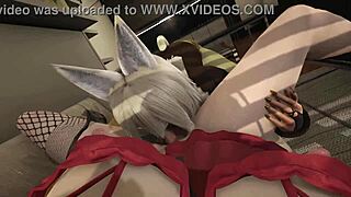 hilda and ghislaine from mushoku tensei go futa lesbian with big tits and cumshots