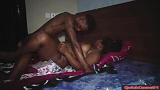 YOUNG MARRIED Ghanaian bride FUCKS co-worker doggystyle in oiled bedroom quickie!