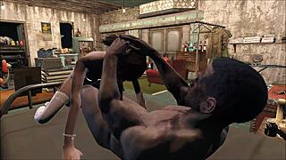 Fallout 4 Hentai Elie Fucked Hard In Sexy White Lingerie