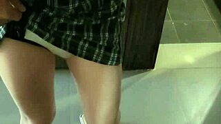 flirting with her in the mirror turns so teasing and close