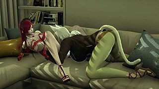 hilda and ghislaine from mushoku tensei go futa lesbian with big tits and cumshots