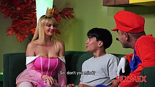 Mario and Princess Peach Cosplay SWINGERS with Emily Thorne's Big Ass 3some?