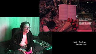 naked brunette bbw with huge natural tits explores night springs part 1